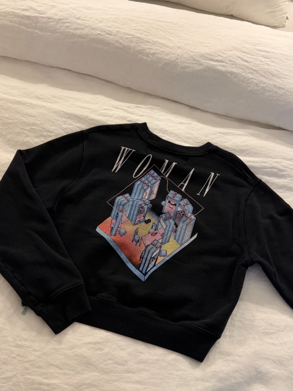 Off-White Cropped Crewneck